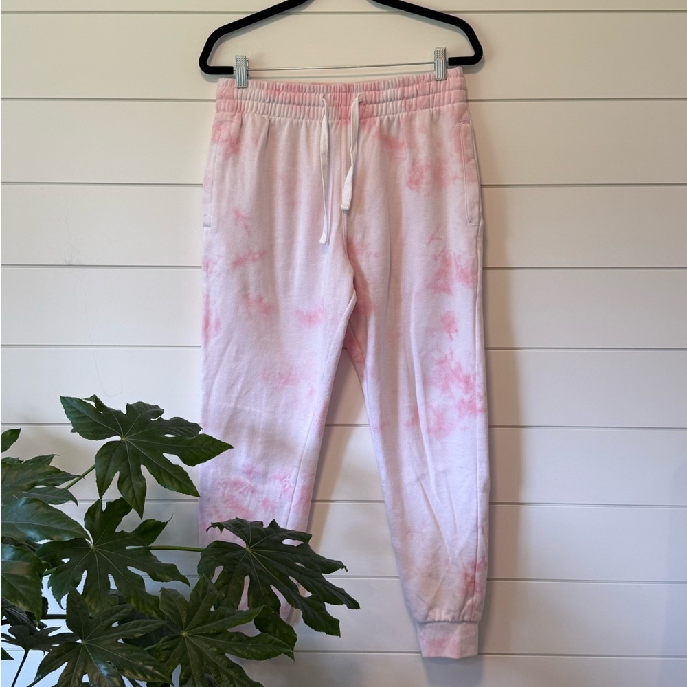 Handmade Pink Tie-Dye Cozy Joggers Feminine Bride Bridesmaid Size M